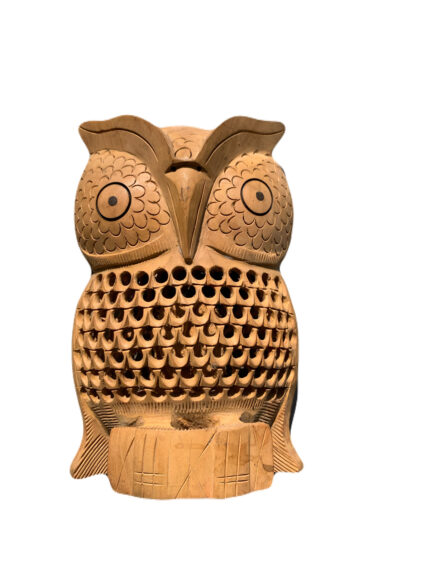 Handcrafted Sheesham Wood Owl with Baby Inside – A Symbol of Wisdom, Protection & New Life
